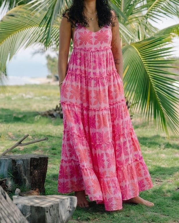 ʻUlu Kapa Kuiki Ānuenue in Sofia Dress