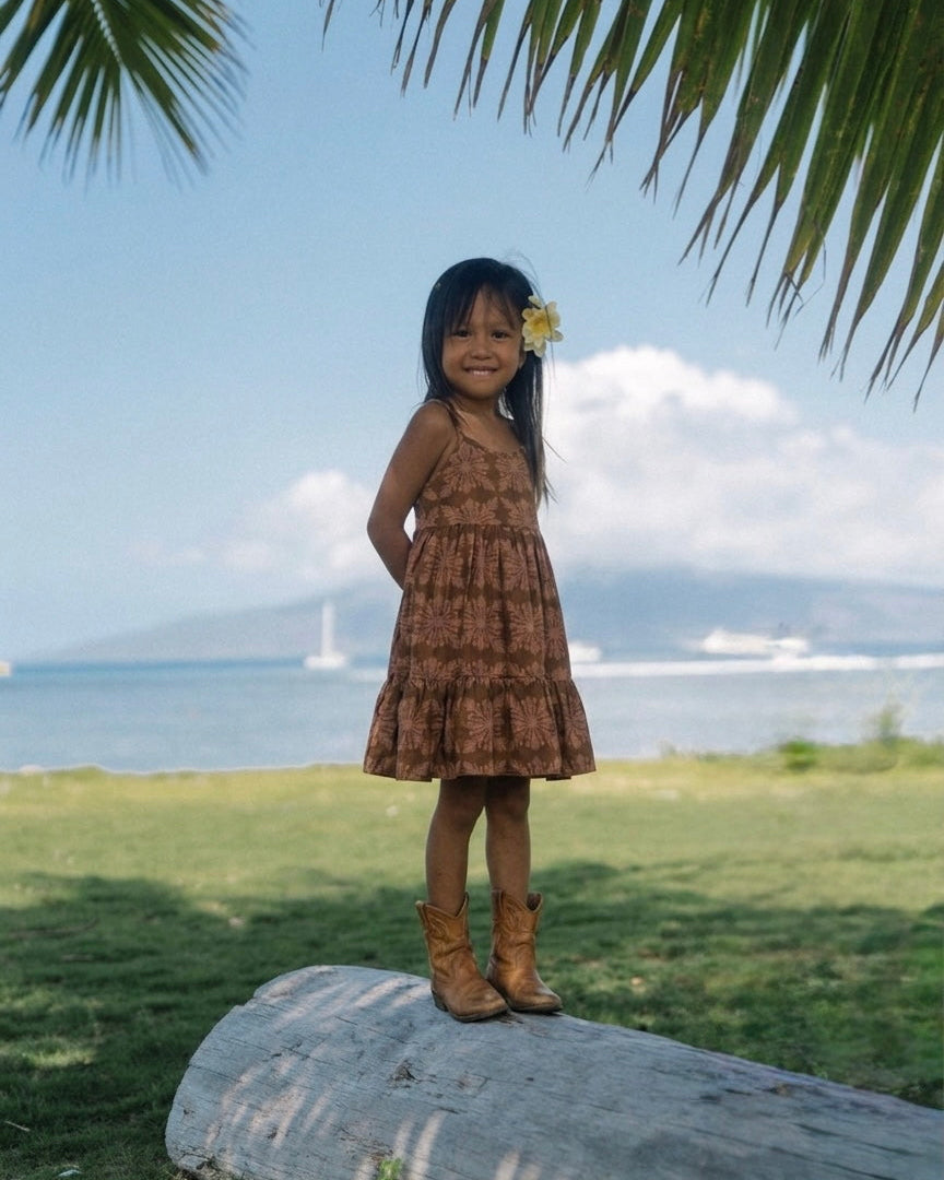 ʻUlu Kapa Kuiki Koa in Kaiya Dress (Keiki)