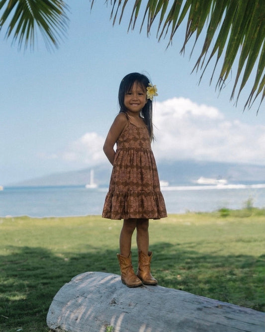 ʻUlu Kapa Kuiki Koa in Kaiya Dress (Keiki)