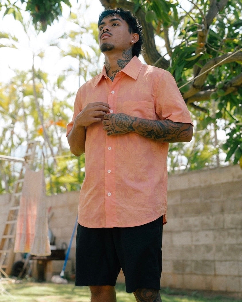 ʻUlu Kapa Kuiki Sunrise in Keaka Aloha Shirt (Men)